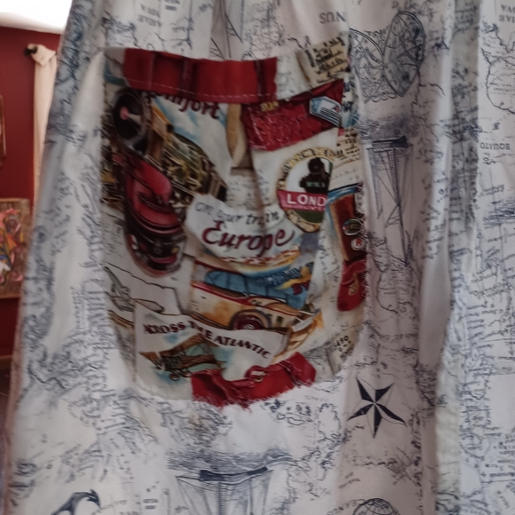 Travel Dress with ships and map print - Picture 4 of 6